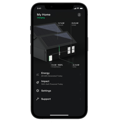 Tesla Powerwall app power flow