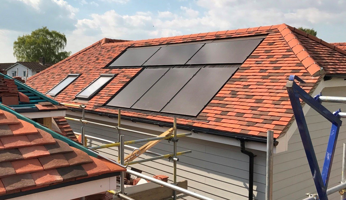 Roof integrated solar panels