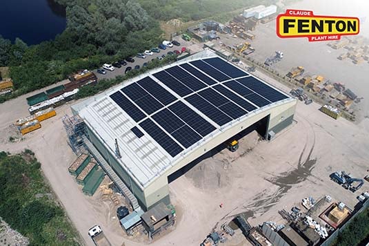 Claude Fenton Plant Hire Theale Quarry Commercial Warehouse Solar Panel Installation - Spirit Energy Claude Fenton Plant Hire Theale Quarry Commercial Warehouse Solar Panel Installation - Spirit Energy