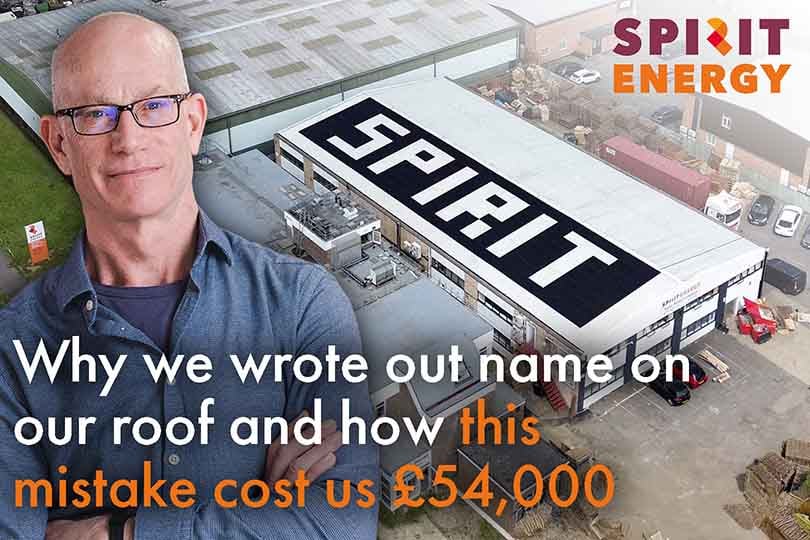 Commercial Warehouse Solar Installation - Why we wrote our name on our roof and how it cost us 54000 - Spirit House - Solar Net Present Value - Spirit Energy