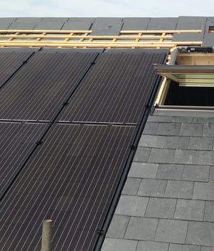 GSE roof solar panels with slate