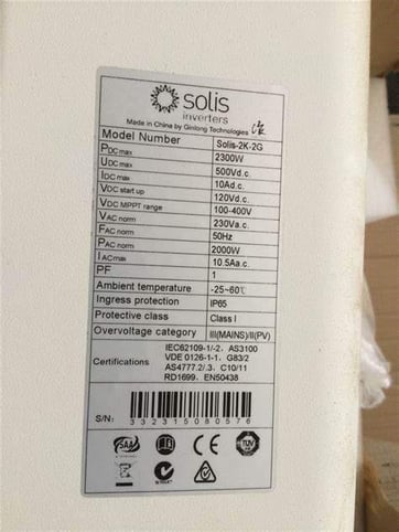 Inverter Label