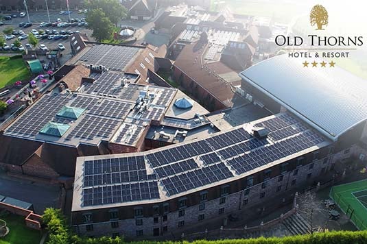 Old Thorns Commercial Golf Course Solar Panel Installation - Flat Roof Commercial Solar Panels - Spirit Energy Old Thorns Commercial Golf Course Solar Panel Installation - Flat Roof Commercial Solar Panels - Spirit Energy