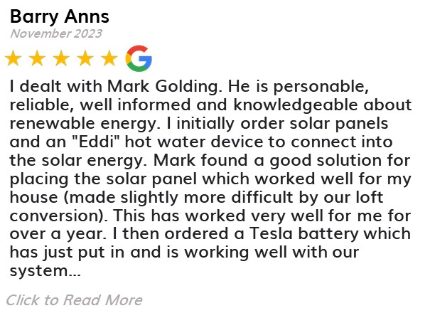 Barry Anns - Spirit Energy Solar and Battery - Google Review