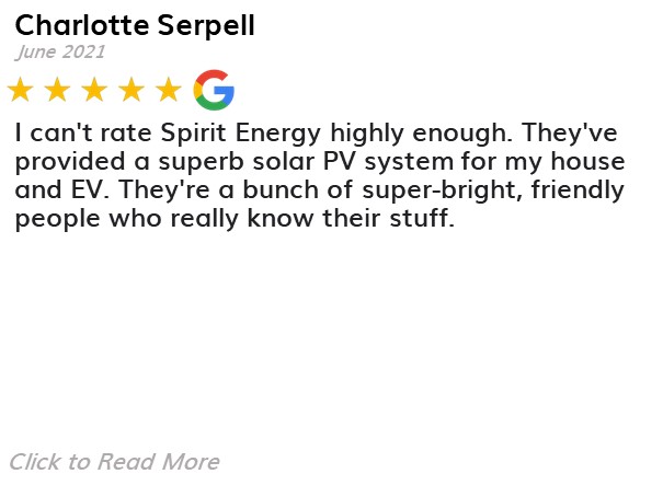 Charlotte Serpell- Spirit Energy Solar and Battery - Google Review