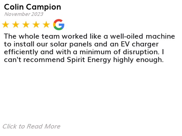 Colin Campion - Spirit Energy Solar and Battery - Google Review