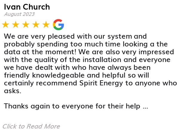 Ivan Church - Spirit Energy Solar and Battery - Google Review