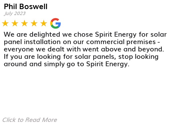 Phil Boswell - Spirit Energy Solar and Battery - Google Review