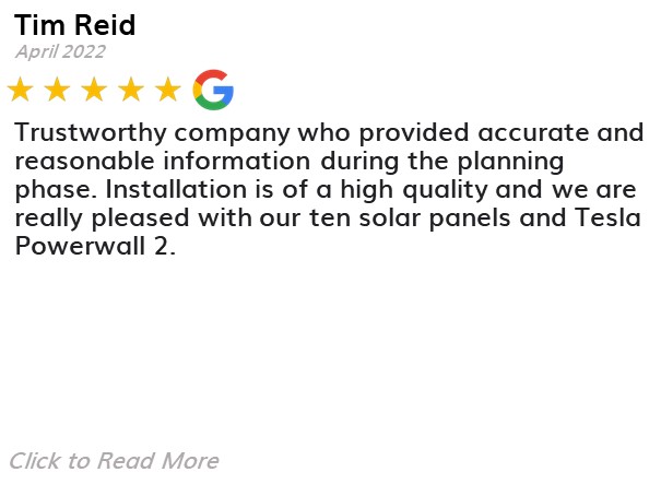 Tim Reid - Spirit Energy Solar and Battery - Google Review 9