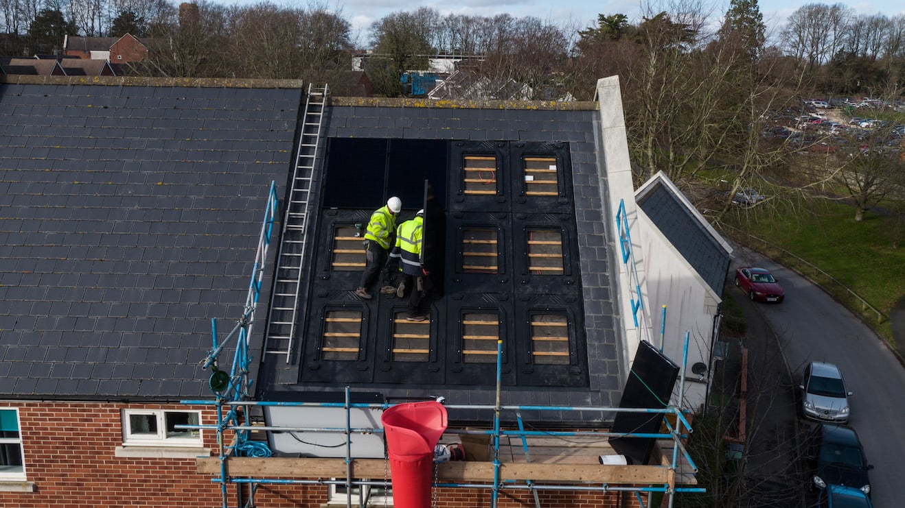 Spirit installers on roof