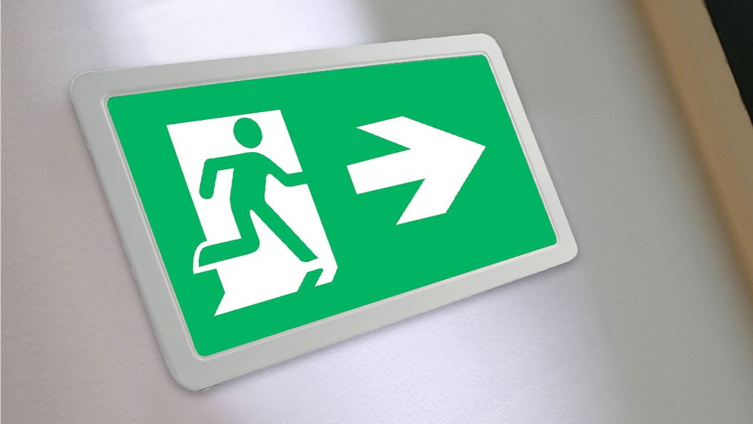 Alcon Lighting 16107 EMEXCOMBO Architectural LED Thermoplastic Exit Sign & Emergency Light Combo